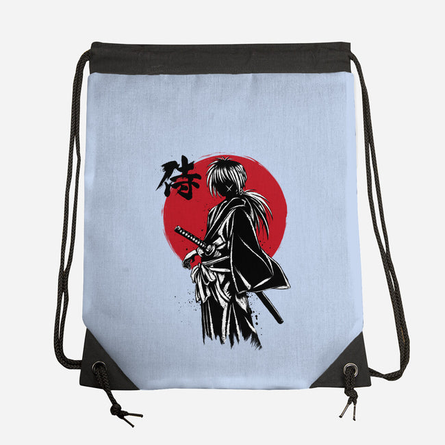 Kenshin Sumi-e-None-Drawstring-Bag-DrMonekers