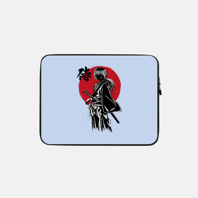 Kenshin Sumi-e-None-Zippered-Laptop Sleeve-DrMonekers