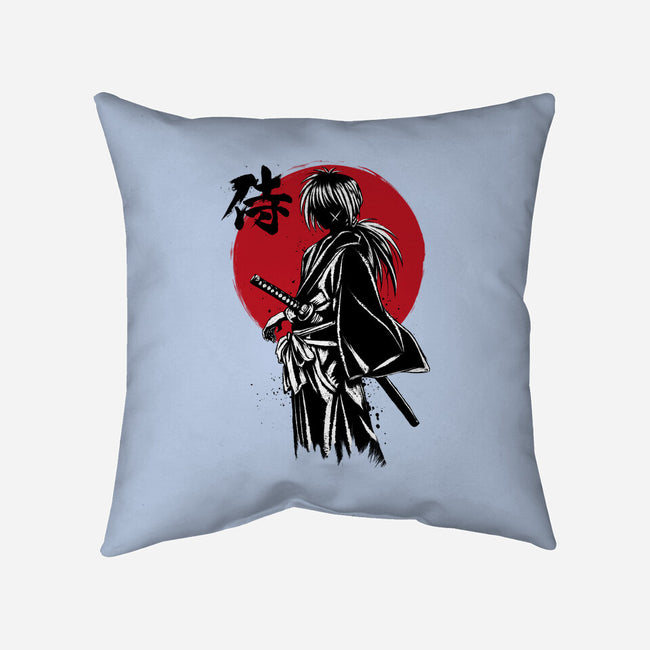 Kenshin Sumi-e-None-Removable Cover w Insert-Throw Pillow-DrMonekers