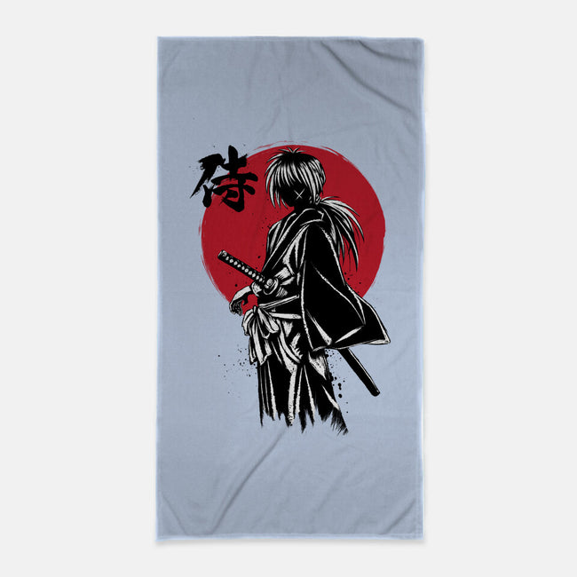 Kenshin Sumi-e-None-Beach-Towel-DrMonekers