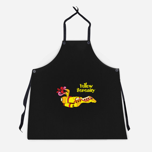 Yellow Serenity-unisex kitchen apron-KentZonestar