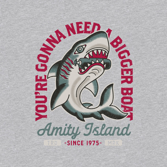 Amity Island Shark Tattoo-Mens-Heavyweight-Tee-Nemons
