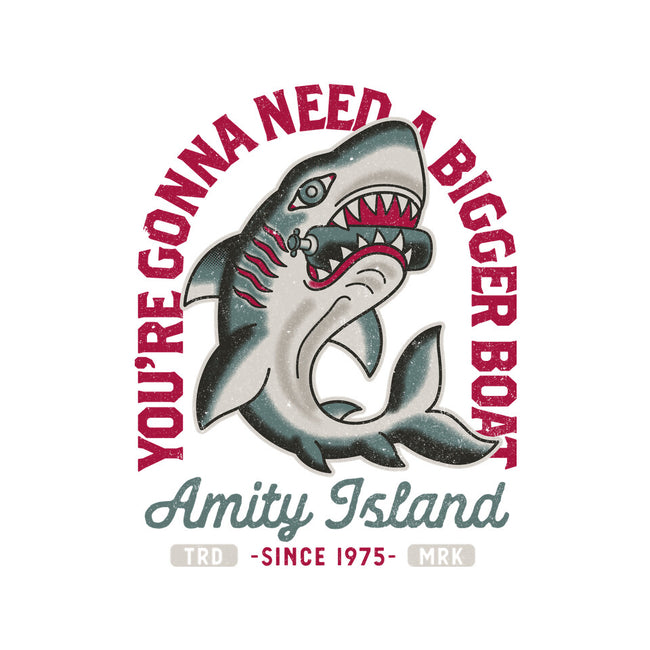 Amity Island Shark Tattoo-Mens-Heavyweight-Tee-Nemons