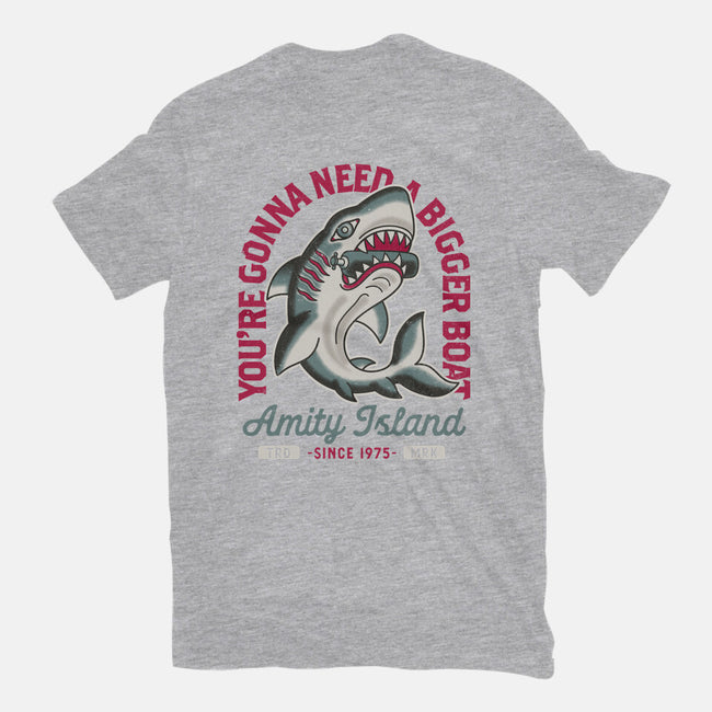 Amity Island Shark Tattoo-Mens-Heavyweight-Tee-Nemons