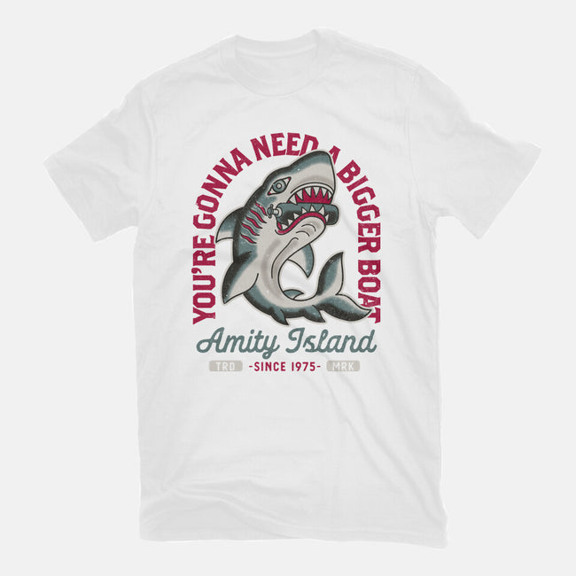 Amity Island Shark Tattoo-Womens-Basic-Tee-Nemons