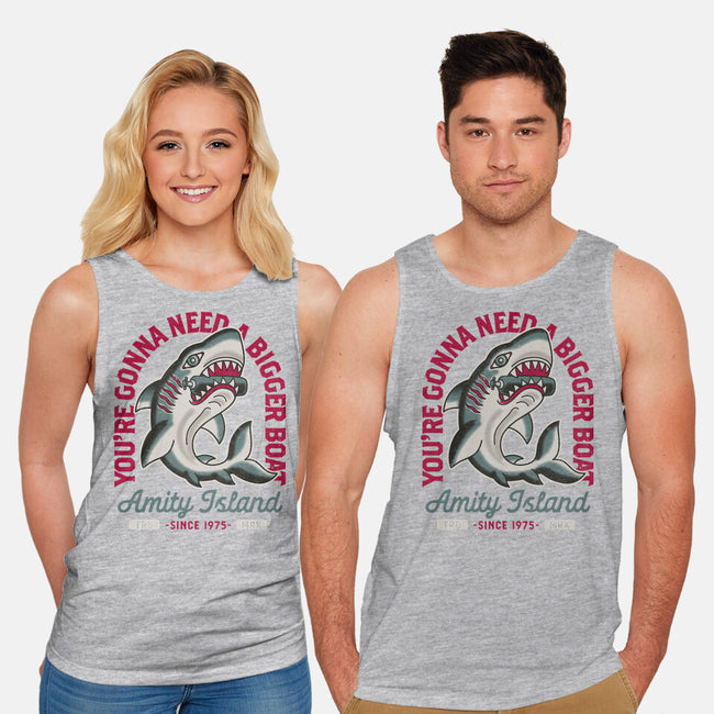 Amity Island Shark Tattoo-Unisex-Basic-Tank-Nemons