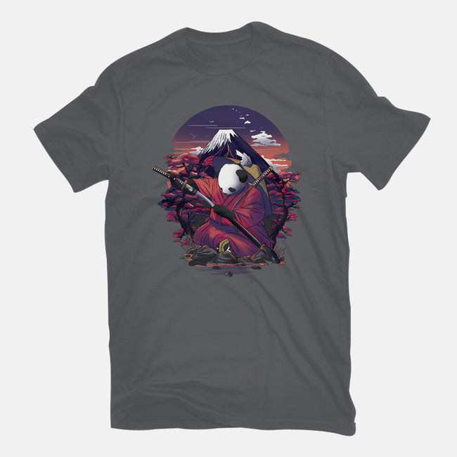 Samurai Panda Warrior-Womens-Fitted-Tee-fanfabio
