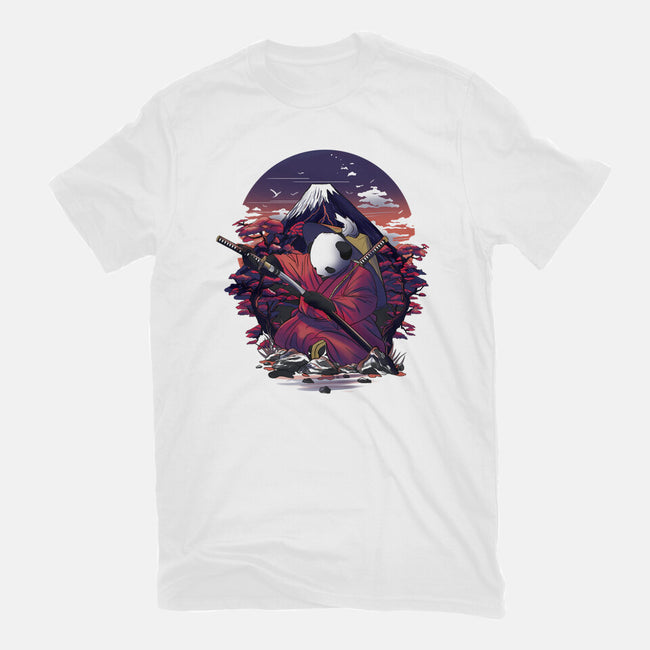 Samurai Panda Warrior-Womens-Fitted-Tee-fanfabio