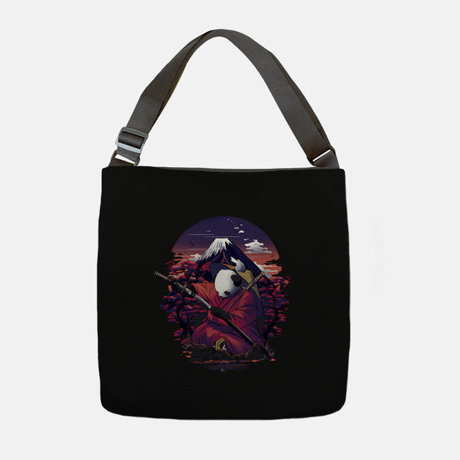 Samurai Panda Warrior-None-Adjustable Tote-Bag-fanfabio