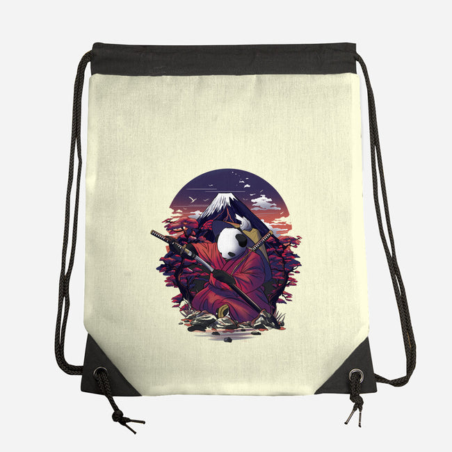 Samurai Panda Warrior-None-Drawstring-Bag-fanfabio