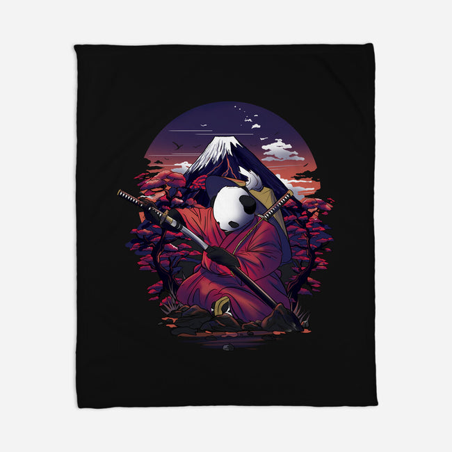 Samurai Panda Warrior-None-Fleece-Blanket-fanfabio