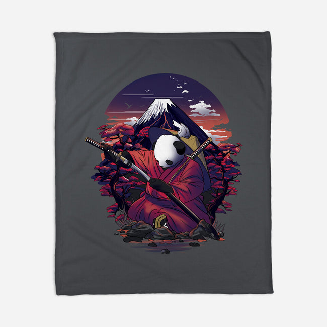 Samurai Panda Warrior-None-Fleece-Blanket-fanfabio