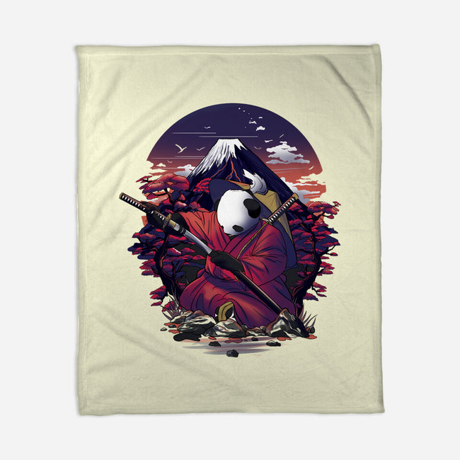 Samurai Panda Warrior-None-Fleece-Blanket-fanfabio