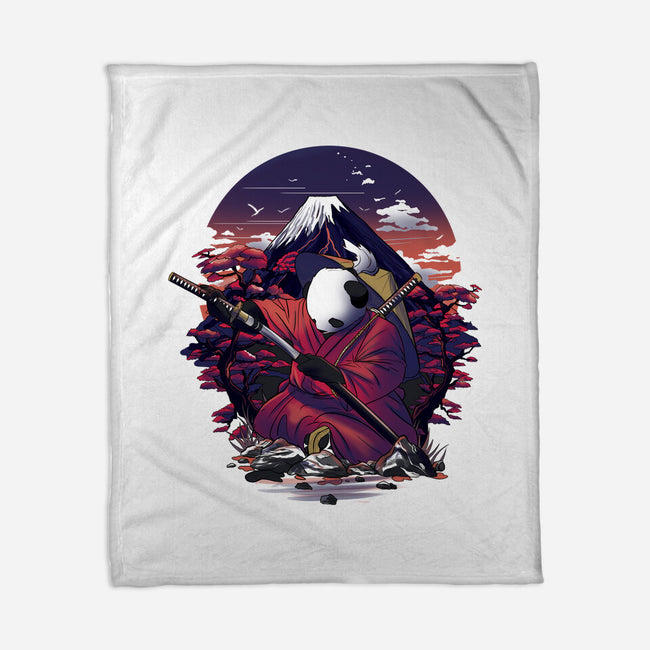 Samurai Panda Warrior-None-Fleece-Blanket-fanfabio
