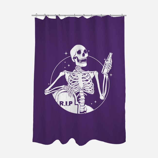 Skull Beer-None-Polyester-Shower Curtain-Eoli Studio