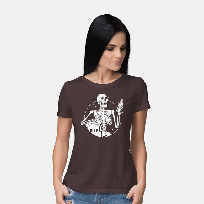 Skull Beer-Womens-Basic-Tee-Eoli Studio