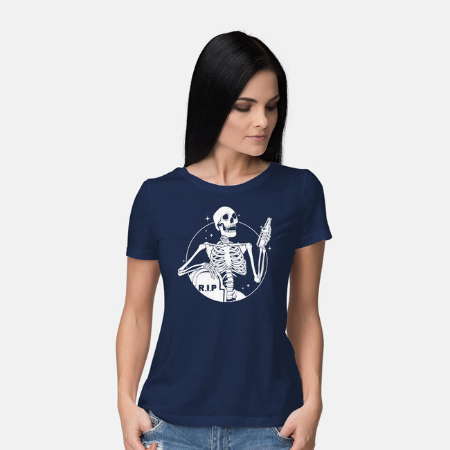 Skull Beer-Womens-Basic-Tee-Eoli Studio