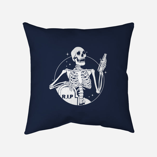 Skull Beer-None-Removable Cover-Throw Pillow-Eoli Studio