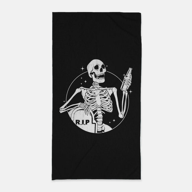 Skull Beer-None-Beach-Towel-Eoli Studio