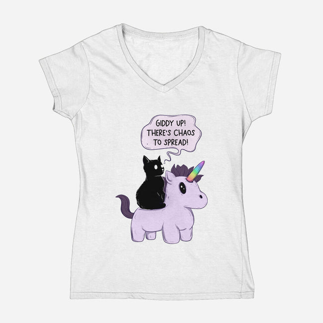 Chaos To Spread-Womens-V-Neck-Tee-Jess.Adams.Creates