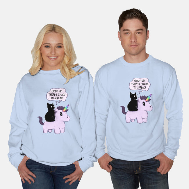 Chaos To Spread-Unisex-Crew Neck-Sweatshirt-Jess.Adams.Creates