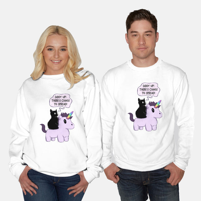 Chaos To Spread-Unisex-Crew Neck-Sweatshirt-Jess.Adams.Creates