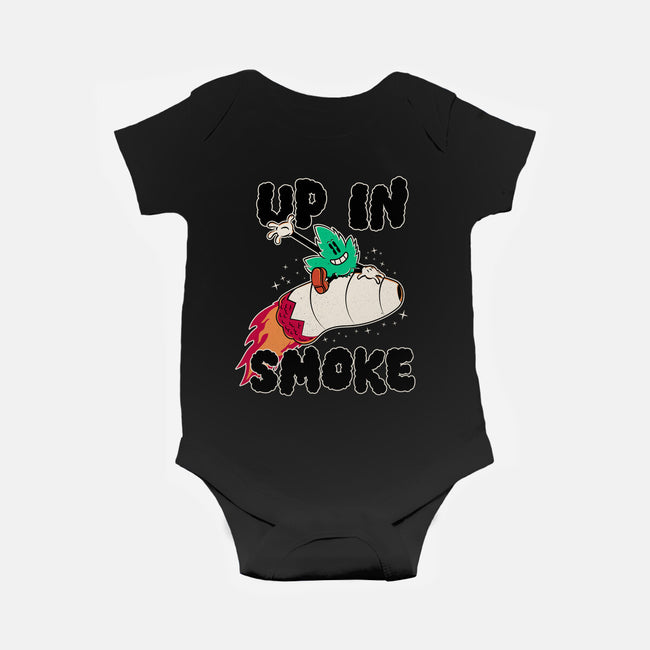 Up In Smoke-Baby-Basic-Onesie-rocketman_art