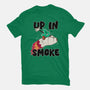 Up In Smoke-Womens-Basic-Tee-rocketman_art