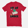 Up In Smoke-Womens-Basic-Tee-rocketman_art