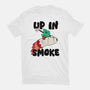 Up In Smoke-Womens-Basic-Tee-rocketman_art