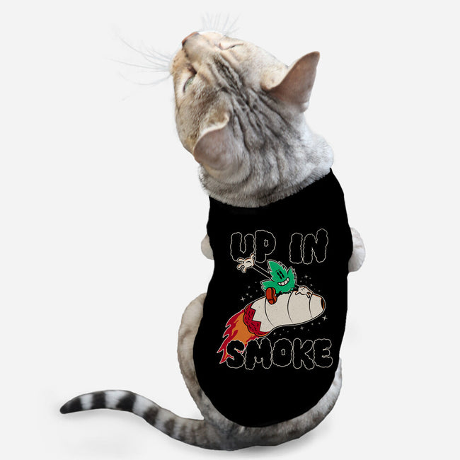 Up In Smoke-Cat-Basic-Pet Tank-rocketman_art