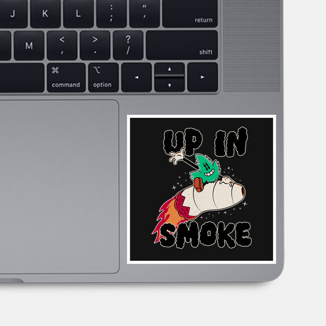 Up In Smoke-None-Glossy-Sticker-rocketman_art