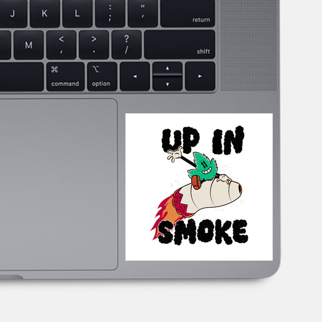 Up In Smoke-None-Glossy-Sticker-rocketman_art