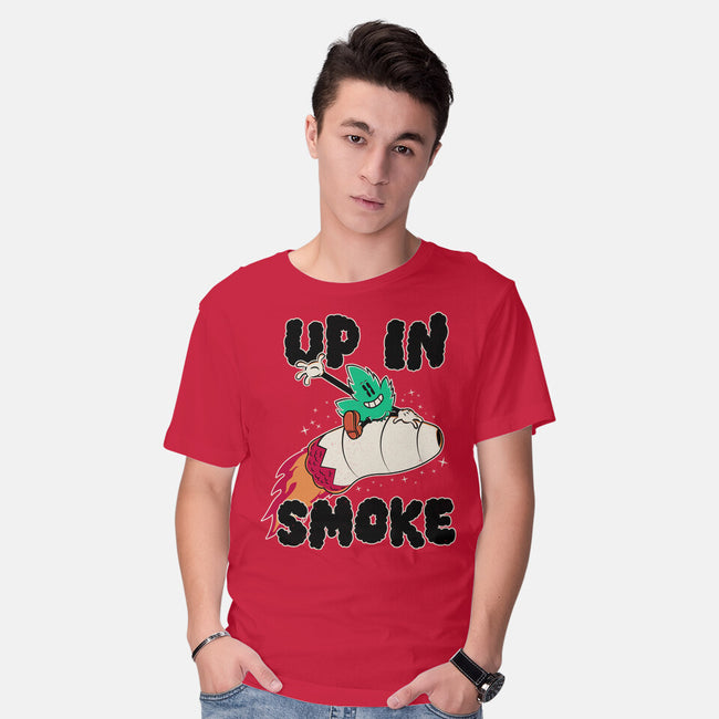 Up In Smoke-Mens-Basic-Tee-rocketman_art