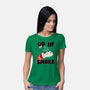 Up In Smoke-Womens-Basic-Tee-rocketman_art
