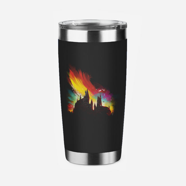 Sunset On The Castle-None-Stainless Steel Tumbler-Drinkware-kharmazero