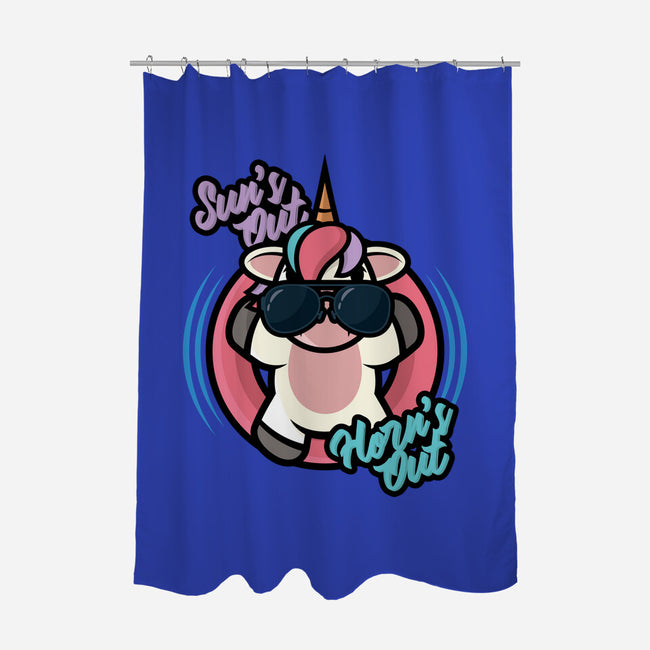 Sun's Out Horn's Out-None-Polyester-Shower Curtain-jrberger