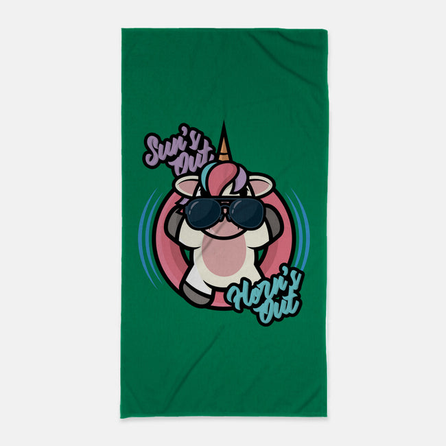 Sun's Out Horn's Out-None-Beach-Towel-jrberger