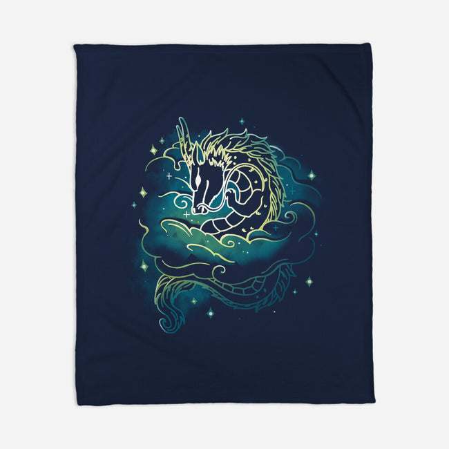 Nebula Dragon-None-Fleece-Blanket-Vallina84