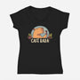 CafeBara-Womens-V-Neck-Tee-Snouleaf