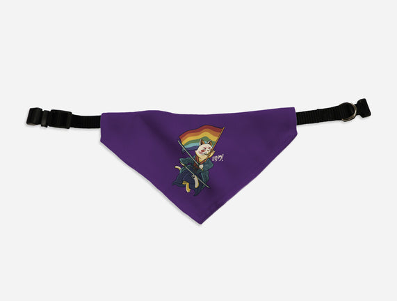 Katana Cat Rainbow Flag