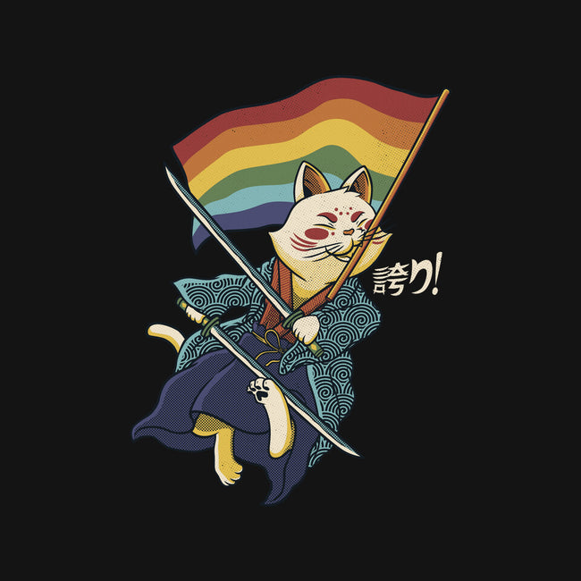 Katana Cat Rainbow Flag-None-Removable Cover w Insert-Throw Pillow-tobefonseca