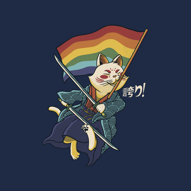 Katana Cat Rainbow Flag-None-Removable Cover w Insert-Throw Pillow-tobefonseca