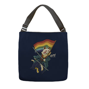 Katana Cat Rainbow Flag
