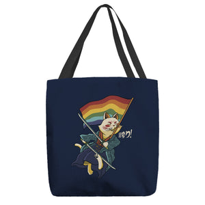 Katana Cat Rainbow Flag