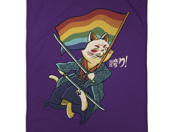 Katana Cat Rainbow Flag