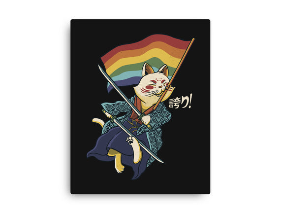 Katana Cat Rainbow Flag