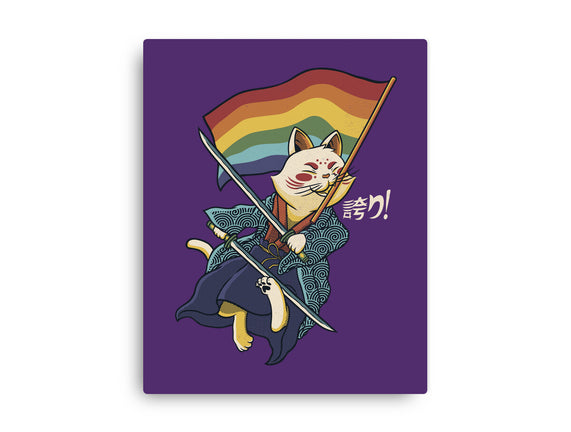 Katana Cat Rainbow Flag