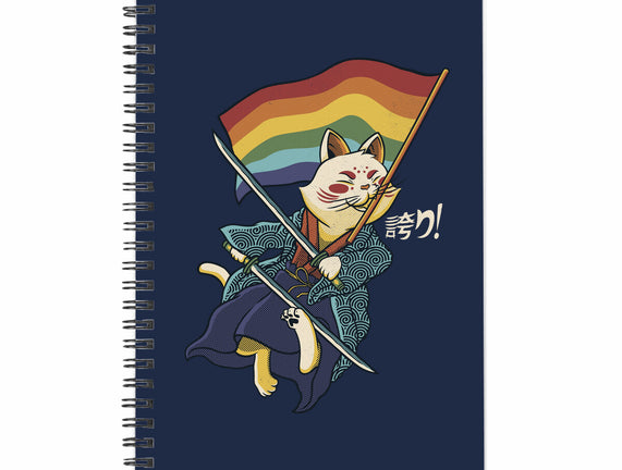 Katana Cat Rainbow Flag