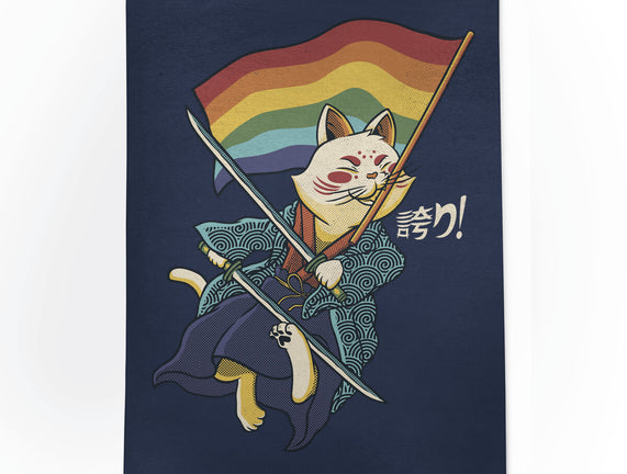 Katana Cat Rainbow Flag